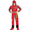 CARTOON Costume di carnevale, Pilota formula 1, vestito, travestimento, per bambini, halloween, feste a tema