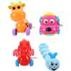 SUPVOX Giocattoli Carica Manuale per Ragazzo Ragazza 4 Pezzi, Animali di Plastica Assortiti, Facili da Usare, Come Regalo per Feste di Compleanno o Pasqua Colore Casuale