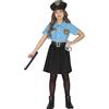 FIESTAS GUIRCA Costume da Polizia Elegante per Bambina - Uniforme da Polizia Blu Chiaro con Vestito e Cappello da Polizia - Costumi per Ragazze - Ragazze dai 10 ai 12 anni
