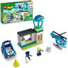 LEGO DUPLO Stazione di Polizia di Soccorso 10959 Giocattolo Auto Push & Go con Luci e Sirena più Elicottero, Giocattoli di Apprendimento Precoce per Bambini Piccoli, Maschi e Femmine dai 2 Anni in Su