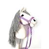 HORSE & toys - Bastone con testa di cavallo A4, Hobby Horse A4 completo con Kantar come si vede sulla foto (Bianco)