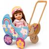 Dida - Carrozzina per Bambole Unicorno, Realizzata in Legno, Passeggino per Bambole fino a 35 cm, Ideale per Giochi di Ruolo, Perfetta per Bambini di 2, 3, 4 Anni, Giocattolo Educativo e Creativo