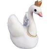 Genérico Animale di peluche di cigno,Animale di peluche di cigno - Cigno di peluche corona,Peluche di oche bianche da 11 pollici con collana, giocattolo di cigno morbido cuscino di peluche, giocattoli