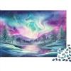 GAOYUCHUN Aurora boreale in Norway Puzzles 1000 pezzi DIY Puzzle Intrattenimento Creativo Regalo Puzzle per Adulti E Bambini Da 12 Anni 1000pcs (75x50cm)