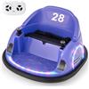 COSTWAY 12V Autoscontro Elettrico per Bambini, Macchina Elettrica Cavalcabile con Telecomando, Luci Musica e Imbottitura Anti-collisione, Auto a Scontro per Bambini 18 Mesi + (Viola)