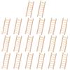 Abaodam Scala in Miniatura per Casa delle Bambole 20 Pezzi in Legno Colore Kaki Accessorio Decorativo Sicuro per Paesaggio Micro-giardino Fai da Te