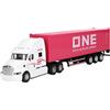 UPALDHOU Giocattolo Semi-Camion 1:48, Giocattolo Decorativo Modello Camion Portacontainer per Bambini di età Superiore a 3 Anni (PINK