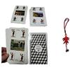 BLUSUPERSHOP 1 mazzo di carte napoletane giganti 18,5X10 CM illustrate con foto piazze munumenti NAPOLI Scopa BRISCOLA SCOPONE SCIENTIFICO + 1 amuleto