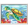 Ravensburger CreArt 23993 - Tartaruga marina - dipinto per numero per bambini dai 7 anni in su, set di pittura con cornice, pennello e colori acrilici, regalo per ragazze e ragazzi