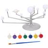 SUPVOX Set Planetario 8 Pianeti in Plastica, Set Educativo | Rotazione Elettrica, Assemblaggio Semplice, per Astronomia e Gioco, 1 Confezione