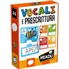Headu Vocali E Prescrittura Scrivo Leggo E Gioco It51654 Gioco Educativo Per Bambini 3-6 Anni Made In Italy