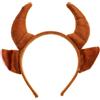 JOINPAYA Fascia per Chioma Accessorio Cosplay Corna di Bue Marrone in Peluche e Acciaio per Bambini e Ragazzi , per Feste e Costumi