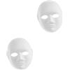TOYANDONA 2 Pz maschera bianca vuota mascherine bambini e bambini e per attività creative white mask a a pieno facciale a pittorica a pittura
