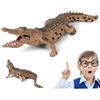 Pesoncarl Figura giocattolo di alligatore, figura giocattolo di coccodrillo realistico 7, 1x2, 8x2 pollici con mascella mobile, animale selvatico in plastica per ragazzi e ragazze bomboniera