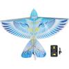 Bonbela RC Flying Bird Toy, giocattolo per uccelli volante RC 2,4 GHz USB ricarica LED Bionic Flapping Wings Bird per interni interni ed esterni (blu)