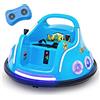 COSTWAY 12V Autoscontro Elettrico per Bambini, Macchina Elettrica per Bambini con Design Girevole a 360° Telecomando Luci Musica, Macchina Cavalcabile per Bambini 37-96 Mesi (Blu)