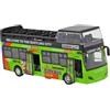 Milageto Giocattolo in Autobus a Due Piani a Doppio Decker con luci e Suoni in Autobus Città Tira Indietro per Ragazze Regalo per Il Compleanno, Verde