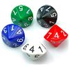 BESCON DICE BESCON 5pcs Pack of D14 Dice Numbered 1 to 7 Twice - 14 Sides Dice Assorted Colors of 5 Set