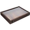 GLEAVI Vetrina Per Campioni in Legno 17.72X12.60X2.36 Pollici Con Copertura Trasparente Scatola Espositiva Versatile Per Farfalle Insetti E Fiori Secchi Teca Per Collezionisti