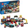 LEGO City Custom Car Garage 60389, set di giocattoli con 2 auto personalizzabili, officina meccanica e 4 minifigure, idea regalo di compleanno per ragazzi e ragazze dai 6 anni in su