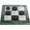 CBAM Tris in Marmo Bianco e Verde Alpi Gioco da Tavolo 20x20cm