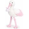 CARTOON Peluche Cicogna Lelly 27 cm con Fagottino Morbido Regalo Nascita per Neonato Peluche Elegante Made in Italy Idea Regalo Bebè Fiocco Nascita Compagno Tenero di Qualità (Rosa)