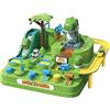 Generico Giocattolo Da Pista - Set Di Treni Scorrevoli Con Dinosauri Da 23 Cm, Di Gioco Interattivo Per Veicoli, Layout Di Avventura Colorato | Giocattolo Con Binario Del Di Dinosauri Di Natale P
