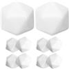 ibasenice 10 Pezzi Dadi Vuoti in Acrilico Bianco, Dadi Quadrati per Ragazzo Ragazza Design Speciale e Artigianato Fine, Accessori DIY per Natale e Capodanno