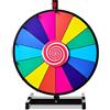 DREAMADE Ruota della Fortuna da Tavolo con Marcatore e Cancellatore, Ruota Casuale del Premio Rotante, Gioco per Fiere/Carnevale/Casinò/Festa/Mercato/Lotteria, Colorato (18 Pollici/Diametro 48 cm)