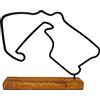 Generico Modèle de circuit de F1, Statue de circuit de Formule 1, Idée de cadeau pour un fan de Formule 1, Fil de circuit de F1 sur base en bois 20cm