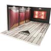 YEJBBUC 1:24 Scala Auto Garage Vetrina Miniatura Layout Collezionismo con Luci Rosso 20.4x11.6x7.9cm