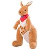 HOMEXYLYL Peluche Canguro, Animale Di Pezza Realistico Con Joey In Custodia For Regali Di Compleanno Di Natale E Decorazioni For La Casa Bambini Adulti Ragazze Ragazzi(Orange,60cm/23.6in)
