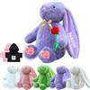 DRAJOIN Animale di Peluche Coniglietto Personalizzato, Custom Stuffed Bunny Plush con Foto Testo come Regalo Personalizzato Plushie Coniglio per Bambini Ragazze, Bambini Primo Regalo di Pasqua, 25 cm