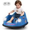 COSTWAY 12V Auto Elettrica per Bambini con Telecomando, Autoscontro Elettrico con Luci LED Musica e Rotazione a 360°, Macchina Cavalcabile per Bambini 2-5 Anni (Blu)
