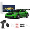 Stylomira 1/43 Scala Lega RC Drift Car con Giroscopio Regolabile, 2.4G 4WD 2 Modalità di Guida RC Auto da Corsa con Luci a LED, Desk Racer Modello per Hobbyist