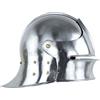 Generic Argento Tedesco Gotico Sallet casco Medievale Acciaio Armatura Sallet elmetto Europeo Sallet Caschi Italiano Viso Chiudi Larp Combattimento Giochi di ruolo costumi