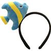 FIRSTXIU Cerchietto per capelli in peluche con 3-D a forma di pesce cartone animato per attività all'asilo fascia per bambini gioco fascia per bambini accessori per feste di compleanno