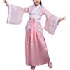 Generic Costume Cinese Bambina Hanfu Tradizionale - Vestito Antico Dinastia Tang Abito Principessa Fata con Maniche Ampie e Motivi Floreali, Vestito Carnevale Cosplay Halloween e Recite (13-14Years)