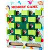 Fowybe Gioco di memoria di corrispondenza | Gioco da tavolo in legno Memory Match,Giochi di viaggio, elementi essenziali per viaggi su strada per bambini, giochi di memoria per bambini e ragazzi