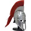 Nautical Replica Hub Casco armatura corinzia greca medievale con casco rosso Plume Knight Spartan Replica