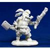 REAPER Pechetruite 1 x GRUFF GRIMCLEAVER DWARF PIRATE - Reaper Bones Miniatura per Gioco di Ruolo Guerra - 77133