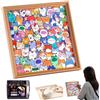 Generic Kit creativo 2-in-1 di puzzle in legno con gatto da colorare e cornice decorativa, gioco di puzzle per bambini e adulti, regalo originale per decorare la casa, compleanni e feste