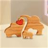 Drawelry Puzzle Personalizzato per Famiglia di Elefante in Legno con nomi da 1 a 10, Puzzle Artistico in Legno Personalizzato Ornamento da Tavolo Decorazione Casa (Style 7)