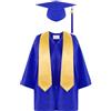 Generico 4Pz Toga Laurea Bambini Abito da Laureato Set Costumi Laurea e Ciondoli Cappello Costume da Laureato Studenti Elementare per Cerimonia Costume da Bachelor per Bambini 2-12 Anni (Blue, 4-5 Years)