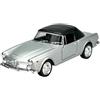 Generisch Welly Modello Auto Compatibile con Alfa Romeo Spider 1960 2600 Argento con Soft Top Cabrio 1961-1969 ca 1/34-1/39 Metal Model Auto Die Cast Nuovo in scatola