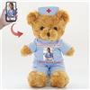 MeterBear Orsacchiotto Peluche Personalizzato con Foto Testo o Benedizione, Regalo per Infermiere Dottore, Orsetto di Peluche Teddy Bear come Regali Personalizzati per lui lei Natale Compleanno (20cm)
