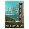 MyPuzzle.com MyPuzzle San Francisco: Golden Gate Bridge Skyline, Vintage Poster - Premium 1000 Pezzi Puzzle - MyPuzzle Collezione speciale di Anderson Design Group