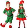 Generico Costume Elfo Bambino, Costumi da Elfo di Natale per Bambini Ragazze Outfit Set Costume da Elfo Vestiti Festivo Costumes Christmas Abiti Festa Completo Natale Carnevale (A Green, 2-3 Years)