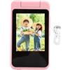 PolyGen Smartphone giocattolo per bambini PolyGen con interfaccia touchscreen da 2,8 pollici, 48 Megapixel e video HD 1080P, un telefono da gioco touchscreen per bambini con giochi puzzle (Rosa)