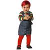 Atosa | Costume da bambola insanguinata per neonata | Chucky | Bambola del diavolo assassino | Costumi giocattolo spaventosi per Halloween, Carnevale, feste a tema | T-Shirt & Tuta | 6-12 mesi